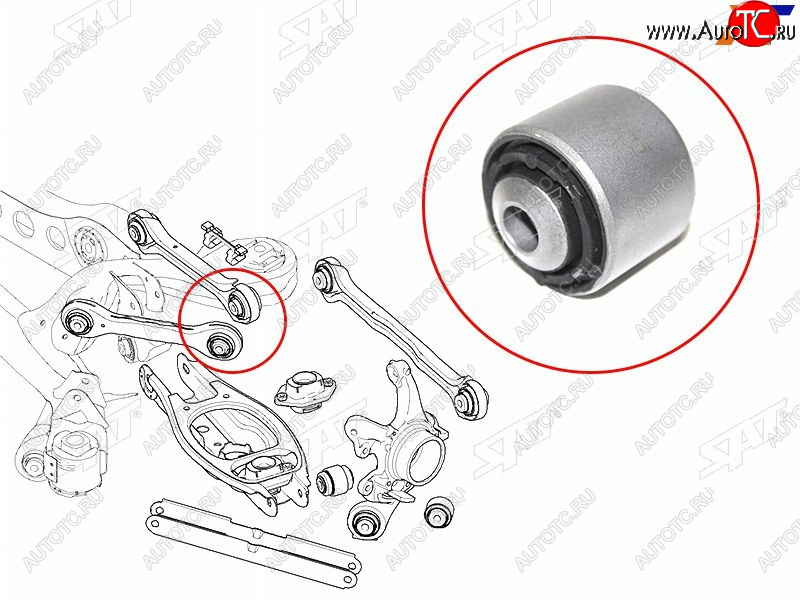 649 р. Сайлентблок BMW 1-Series 04-13  3-Series 05-14  X1 09-15  Mercedes-Benz A-Class 12-18  B-Class 1 SAT ST-33326777980-B1  с доставкой в г. Тамбов