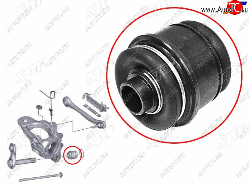 1 149 р. Сайлентблок BMW X5 06-18  X6 08-20 SAT ST-33326770985  с доставкой в г. Тамбов