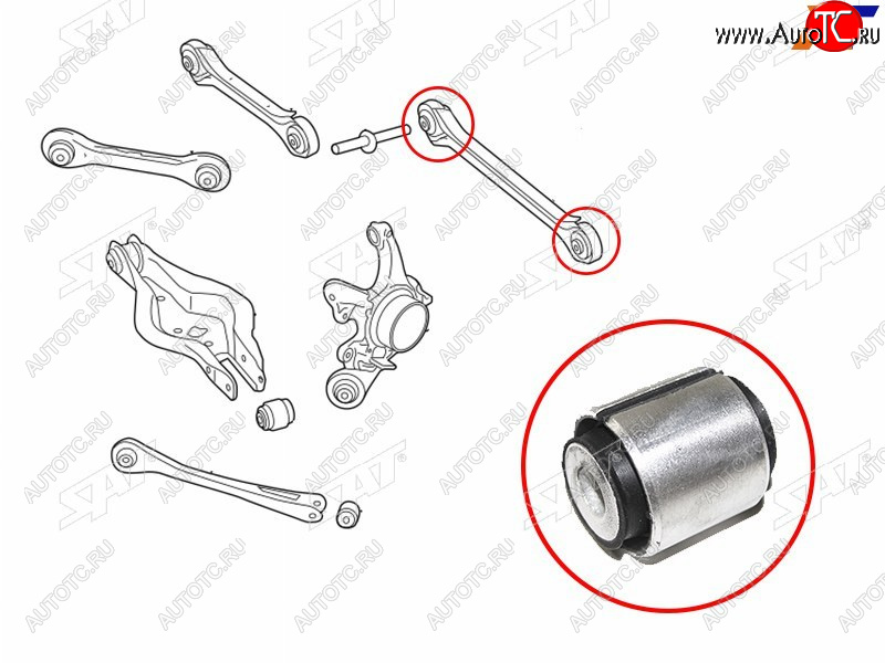 539 р. Сайлентблок BMW 1-Series 11-19  3-Series 11-19  2-Series 14-  3-Series Gran Turismo 13-20 SAT ST-33326792533B  с доставкой в г. Тамбов