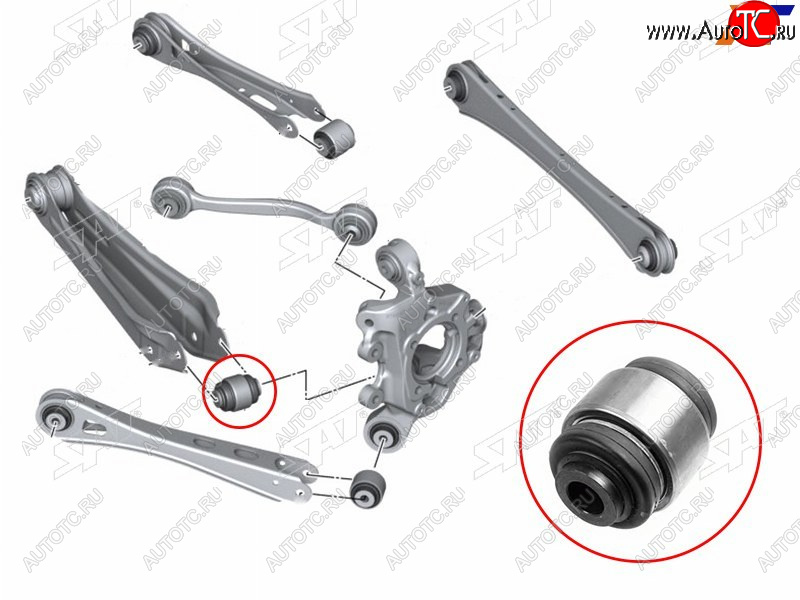 829 р. Сайлентблок BMW X3 10-17  X4 14-18 SAT ST-33326790493  с доставкой в г. Тамбов