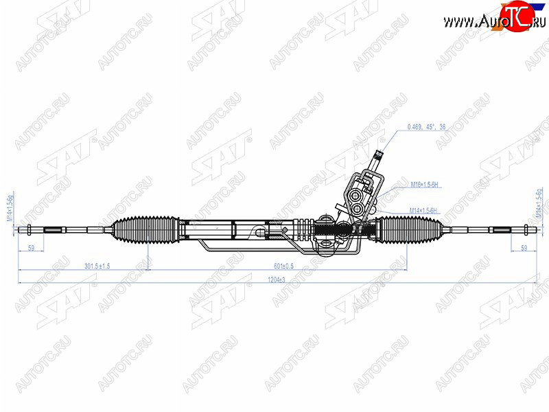 17 749 р. Рейка рулевая RHD SAT  Subaru Impreza  GH - Legacy ( BL/B13,  BL,B13)  с доставкой в г. Тамбов