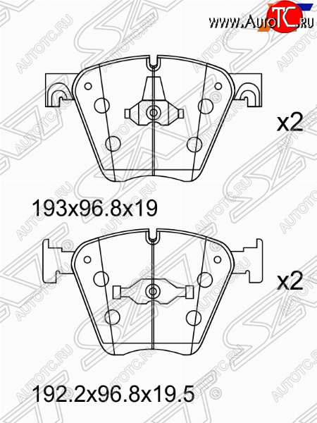 3 799 р. Колодки тормозные SAT (передние)  BMW X6  F16 (2014-2020)  с доставкой в г. Тамбов