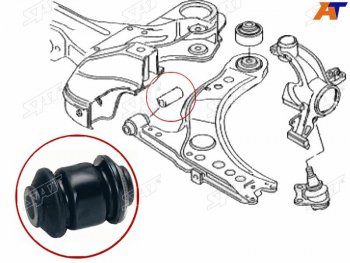 Сайлентблок рычага передний FR SAT Skoda Fabia Mk1 седан дорестайлинг (2000-2004)
