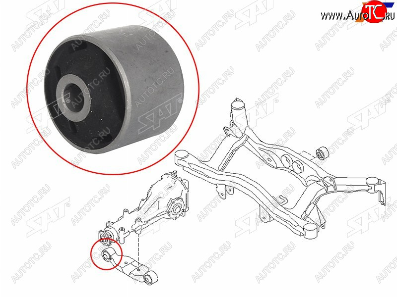 699 р. Сайлентблок Subaru Forester 07-19  Impreza 07-14  Legacy 03-15  Outback 03-15 SAT ST-41310-AG022-BU1  с доставкой в г. Тамбов