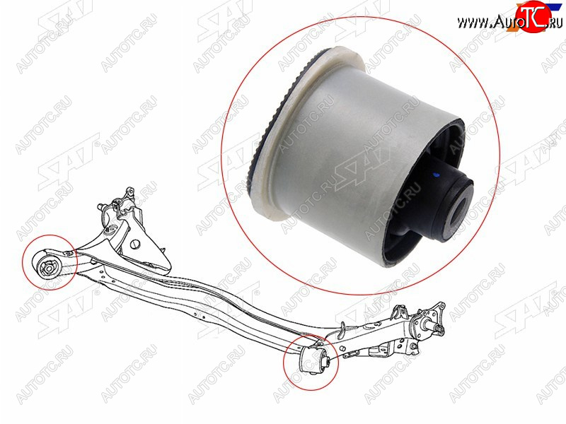 1 099 р. Сайлентблок Honda Civic 05-19  Fit 07-13  HR-V 15-18  Insight 08-14 SAT ST-42100-SMG-E06B  с доставкой в г. Тамбов