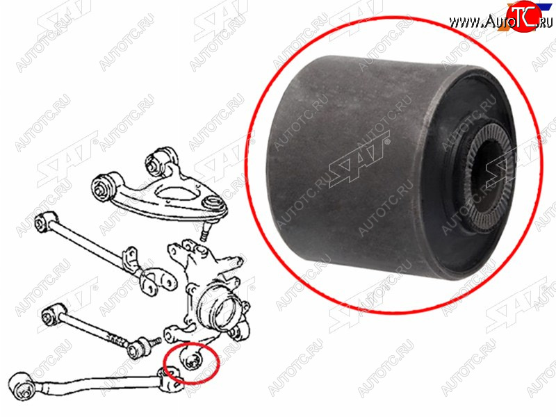 228 р. Сайлентблок Toyota Crown 03-12  Lexus GS 05-12  Toyota Crown Majesta 04-09  Mark X 04-09 SAT ST-42305-30090-U  с доставкой в г. Тамбов