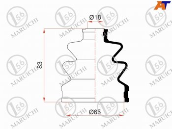 579 р. Пыльник шруса наружный SUBARU OUTBACK 03-09 B13SUZUKI SWIFT04-09 1.3L (2 хомута. резина) MARUICHI 08-414  с доставкой в г. Тамбов. Увеличить фотографию 1