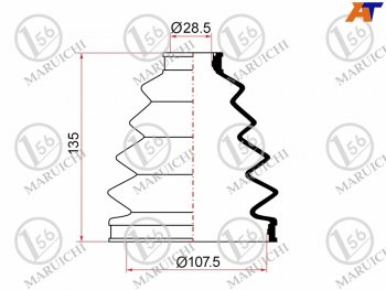 1 099 р. Пыльник ШРУСа наружный TOYOTA LAND CRUISER 100 ##J101 98-07 MARUICHI 02-145  с доставкой в г. Тамбов. Увеличить фотографию 1