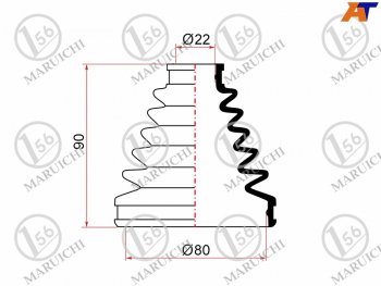 599 р. Пыльник ШРУСа наружный TOYOTA FIELDER 06-12PREMIOALLION ZRT26# 07-10 MARUICHI 02-173  с доставкой в г. Тамбов. Увеличить фотографию 1