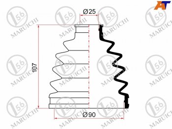 639 р. Пыльник ШРУСа наружный TOYOTA CAMRY ACV4# 06-09RAV4 ACA2# 2AZFE 03-05IPSUM ACM2# 01-09HONDA ACCOR MARUICHI 02-164  с доставкой в г. Тамбов. Увеличить фотографию 1
