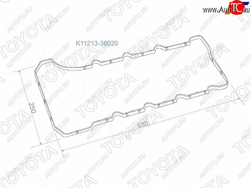 1 449 р. Прокладка клапанной крышки (3URFE) TOYOTA №1  Lexus LX570  J200 (2007-2015) дорестайлинг, 1-ый рестайлинг  с доставкой в г. Тамбов