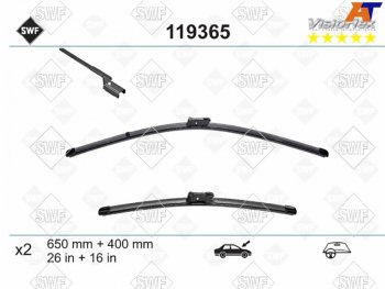 3 289 р. Комплект щеток стеклоочистителя 650мм+400мм TOYOTA AVENSIS 08-18                                     SWF 119365  с доставкой в г. Тамбов. Увеличить фотографию 2