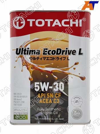 4 099 р. Масло моторное синтетическое TOTACHI Ultima Ecodrive L 5W-30 SNCF, C3 4л TOTACHI 12104  с доставкой в г. Тамбов. Увеличить фотографию 2