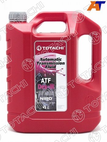 2 289 р. Масло трансмиссионное синтетическое TOTACHI NIRO ATF DEX III 4л Декстрон 3 TOTACHI 21204  с доставкой в г. Тамбов. Увеличить фотографию 1