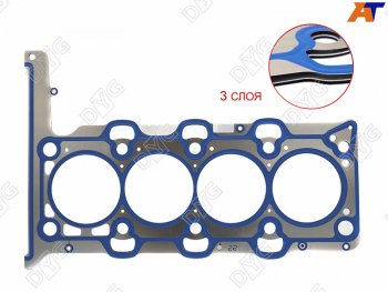 3 759 р. Прокладка ГБЦ D4HB 2,2 (T-1,3) DYG  Hyundai Santa Fe ( CM,  DM) (2009-2019), KIA Sorento  XM (2009-2015)  с доставкой в г. Тамбов. Увеличить фотографию 1