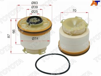 3 599 р. Фильтр топливный TOYOTA HILUX 1KDFTV 12-15FORTUNER 12-15MITSUBISHI L200 4N15 15- TOYOTA 23390-0L050  с доставкой в г. Тамбов. Увеличить фотографию 1