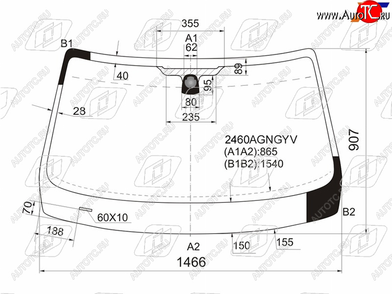 6 399 р. Стекло лобовое BMW X1 09-15 FUYAO 2460AGNGYV  с доставкой в г. Тамбов
