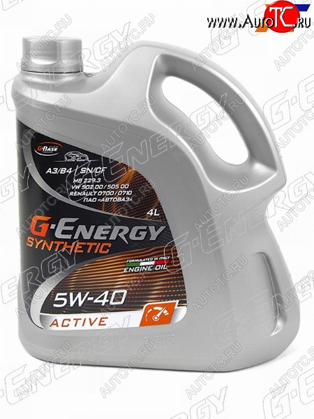 2 899 р. Масло моторное синтетическое G-Energy Synthetic Active 5W-40 SNCF, A3B4 4л G-ENERGY 253142410  с доставкой в г. Тамбов