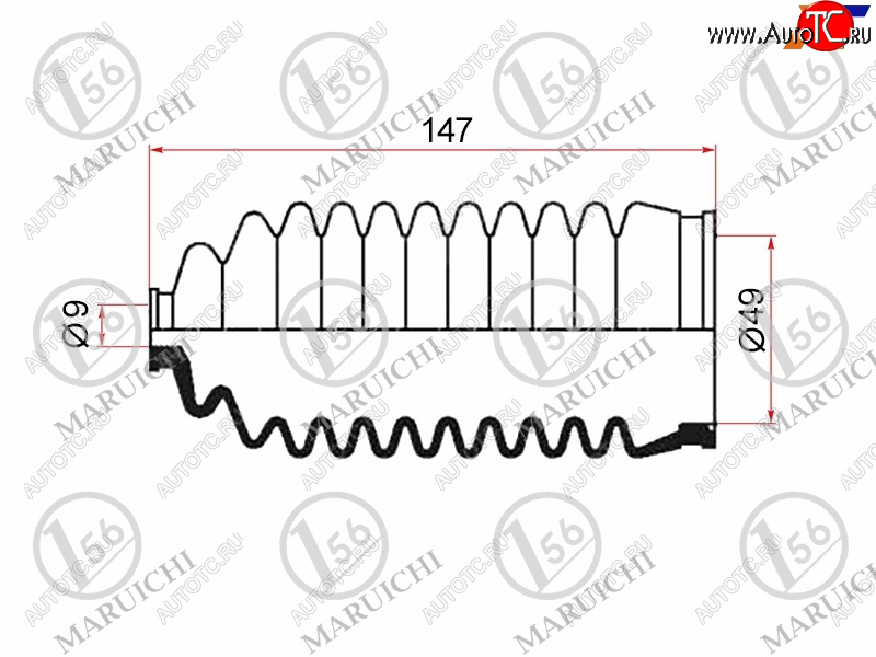 699 р. Пыльник рулевой рейки TOYOTA SV3#SV4#ST18# MARUICHI 26-486  с доставкой в г. Тамбов