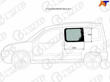 1 559 р. Стекло боковое опускное (Сзади Слева Цвет зеленый) Citroen Berlingo 96-12  Peugeot Partner 96-12 XYG 2724LGNV4RDW RD/LH/X  с доставкой в г. Тамбов. Увеличить фотографию 1
