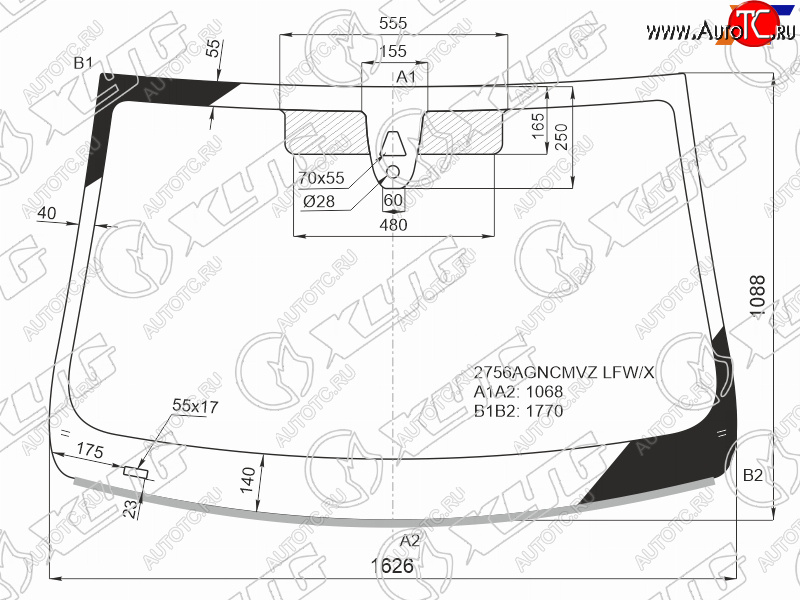 10 999 р. Стекло лобовое (Камера Датчик дождя Молдинг) Citroen Jumpy 16-  Spacetourer 16-  Opel Zafira Lif XYG 2756AGNCMVZ LFW/X  с доставкой в г. Тамбов