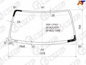 4 079 р. Стекло лобовое Toyota Hilux Pick Up 97-04  4Runner 95-02  Hilux Surf 95-02 XYG 3500-1 LFW/X  с доставкой в г. Тамбов. Увеличить фотографию 1