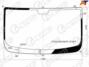 8 699 р. Стекло лобовое Peugeot Boxer 06-  Citroen Jumper 06-  Fiat Ducato 06- XYG 3750AGNVWZ1P LFW/X  с доставкой в г. Тамбов. Увеличить фотографию 1