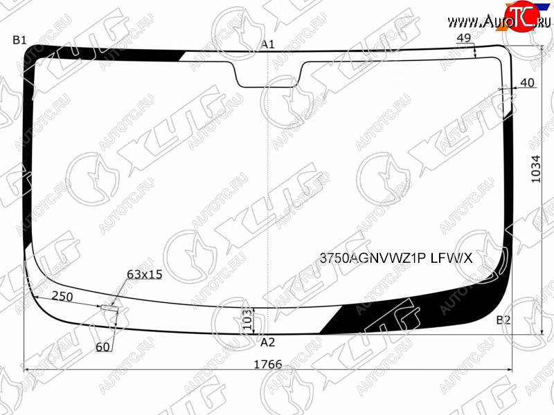 8 699 р. Стекло лобовое Peugeot Boxer 06-  Citroen Jumper 06-  Fiat Ducato 06- XYG 3750AGNVWZ1P LFW/X  с доставкой в г. Тамбов