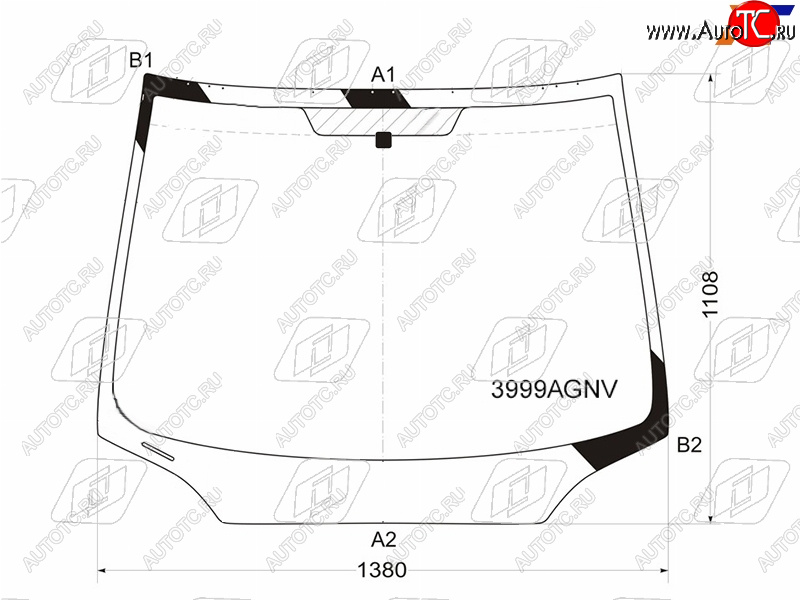 6 299 р. Стекло лобовое (4D SED) Honda Civic 05-12  Civic USA 05-08 FUYAO 3999AGNV  с доставкой в г. Тамбов