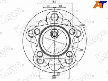 9 549 р. Ступичный узел задн. TOYOTA AURIS 06-COROLLA 06-13 KOYO 3DACF027F-11FS  с доставкой в г. Тамбов. Увеличить фотографию 1