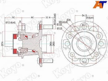 9 549 р. Ступичный узел задн. TOYOTA VITZ KSP90,NCP9#,SCP90RACTIS NCP10#,SCP100BELTA #SP92 05- (с ABS) KOYO 3DACF026F-24HS  с доставкой в г. Тамбов. Увеличить фотографию 1