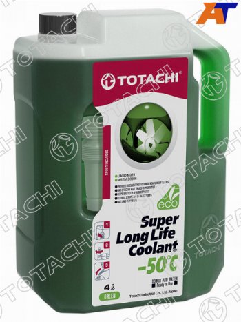 1 199 р. Антифриз (SUPER LLC 4 л. -50 C Зелёный) TOTACHI 41704  с доставкой в г. Тамбов. Увеличить фотографию 1