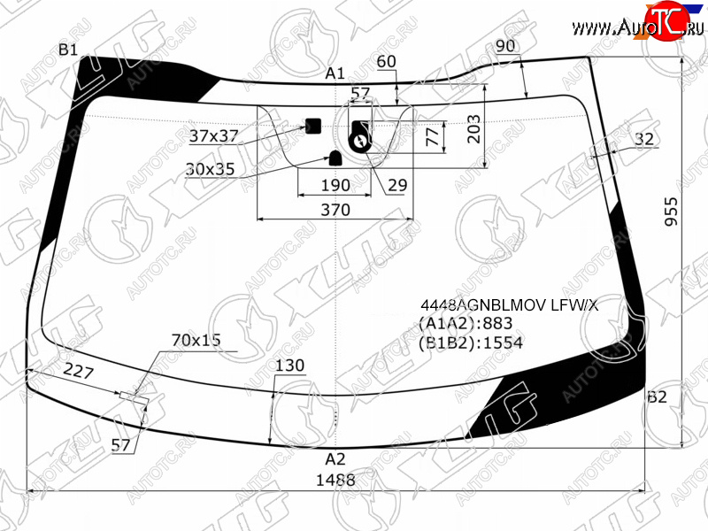 6 549 р. Стекло лобовое (Датчик дождя Место под датчик запотевания) Kia Optima 16-21 XYG 4448AGNBLMOV LFW/X  с доставкой в г. Тамбов