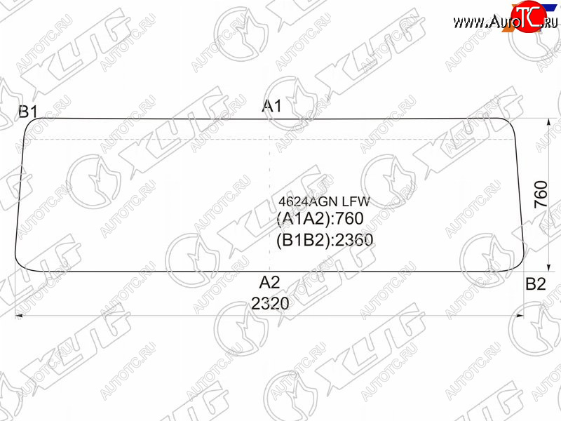 11 899 р. Стекло лобовое DAF 95 88-08 XYG 4624AGN LFW  с доставкой в г. Тамбов