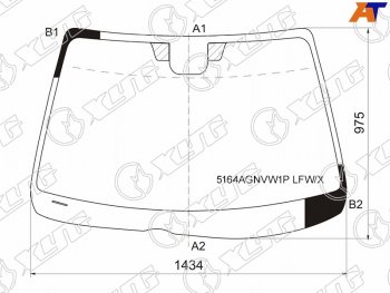 6 849 р. Стекло лобовое Mazda 6 05-08 XYG 5164AGNVW1P LFW/X  с доставкой в г. Тамбов. Увеличить фотографию 2