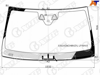 10 349 р. Стекло лобовое (Обогрев щеток Две камеры Датчик дождя Молдинг) Mercedes-Benz GLE Coupe 14-19 XYG 5393AGNCHMVZ1L LFW/H/X  с доставкой в г. Тамбов. Увеличить фотографию 1