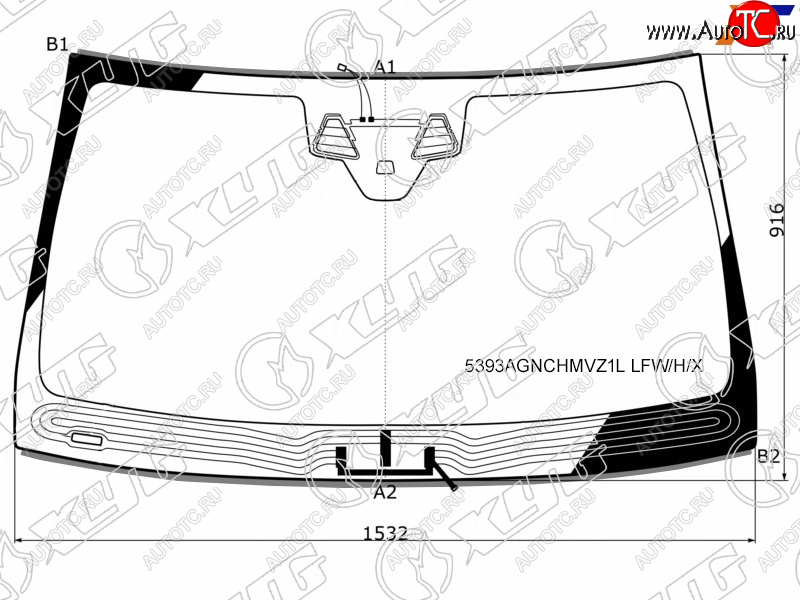 10 349 р. Стекло лобовое (Обогрев щеток Две камеры Датчик дождя Молдинг) Mercedes-Benz GLE Coupe 14-19 XYG 5393AGNCHMVZ1L LFW/H/X  с доставкой в г. Тамбов