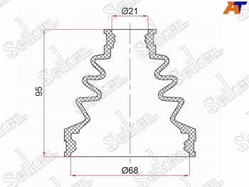 Пыльник ШРУСа (внутренний) SEIKEN  Civic  ES, HR-V  GH3, GH4, Stream  1 RN1,RN3