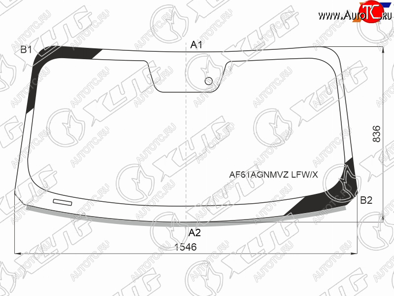 9 849 р. Стекло лобовое (Датчик дождя Молдинг) XYG  Ford Mustang  S550 (2013-2023) купе дорестайлинг, купе рестайлинг  с доставкой в г. Тамбов