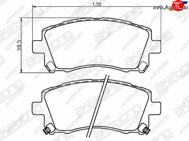 2 689 р. Колодки тормозные AKEBONO (передние) Subaru Forester SF рестайлинг (2000-2002)  с доставкой в г. Тамбов