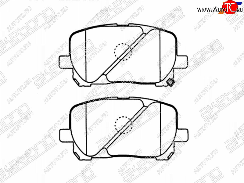 2 579 р. Колодки тормозные AKEBONO (передние) Toyota Ipsum ACM20 дорестайлинг (2001-2003)  с доставкой в г. Тамбов