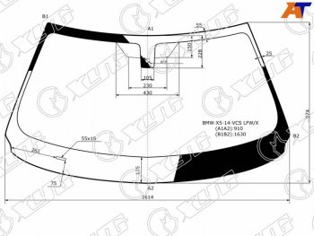 Стекло лобовое (Датчик дождя) XYG BMW (БМВ) X5 (Икс5)  F15 (2013-2018) F15