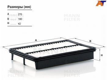 1 459 р. Фильтр воздушный MANN  Mazda CX-5 ( KE,  KF) (2011-2024) дорестайлинг, рестайлинг  с доставкой в г. Тамбов. Увеличить фотографию 1