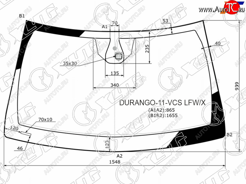 8 299 р. Стекло лобовое (Датчик дождя) XYG  Dodge Durango  WK2 (2010-2013), Jeep Grand Cherokee  WK2 (2010-2013)  с доставкой в г. Тамбов