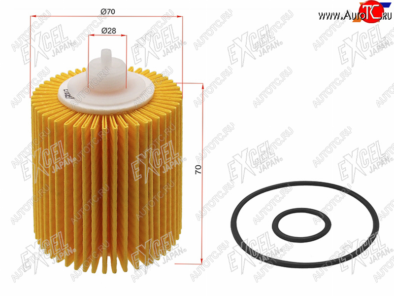 719 р. Фильтр масляный (картридж) EXCEL JAPAN Lexus RX350 AL10 дорестайлинг (2008-2012)  с доставкой в г. Тамбов