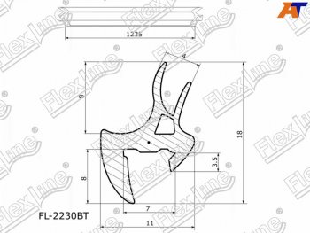 Молдинг лобового стекла (Сверху) FLEXLINE  Highlander  XU20, Kluger  XU20