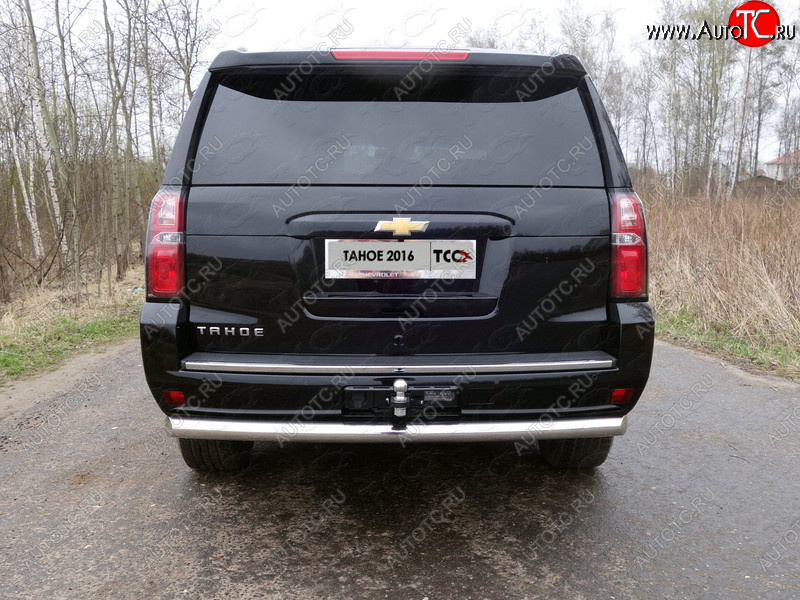 22 599 р. Защита задняя d76,1 мм ТСС Тюнинг Chevrolet Tahoe K2UC (2014-2021)  с доставкой в г. Тамбов