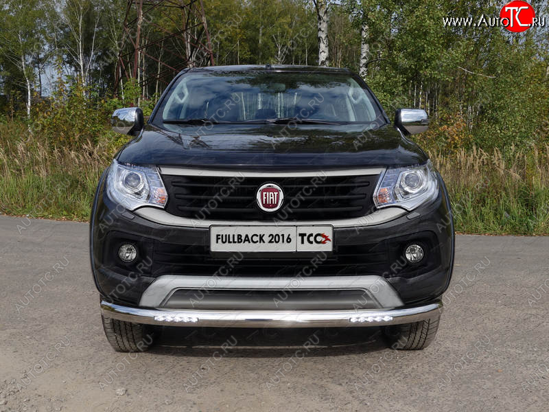 38 999 р. Защита переднего бампера нижняя с ДХО 76,1 мм ТСС Тюнинг Fiat Fullback (2016-2018) (нержавейка)  с доставкой в г. Тамбов