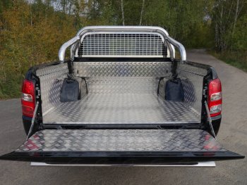 Защитный алюминиевый вкладыш в кузов автомобиля (комплект) ТСС Тюнинг Fiat Fullback (2016-2018) (алюминий)