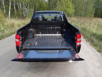 Защитный алюминиевый вкладыш в кузов автомобиля (дно, борт) ТСС Тюнинг Fiat Fullback (2016-2018) (алюминий)